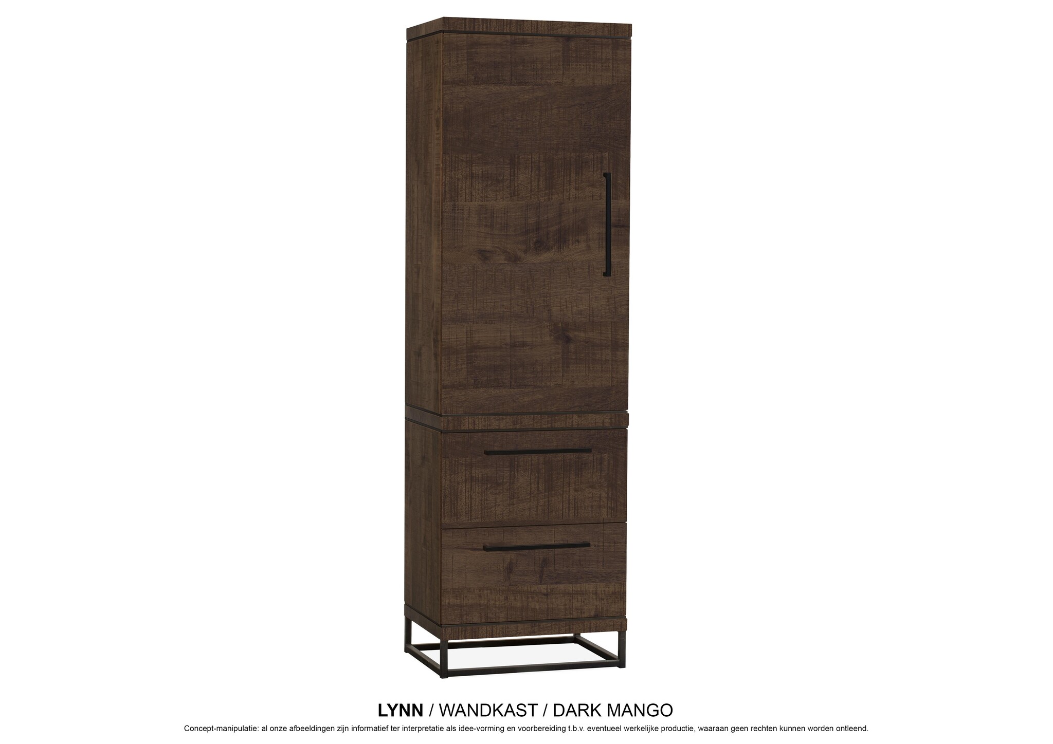 Lynn wandkast 1 deur - 2 laden Lamulux-2