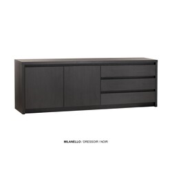 Milanello dressoir groot 2 deurs / 3 laden