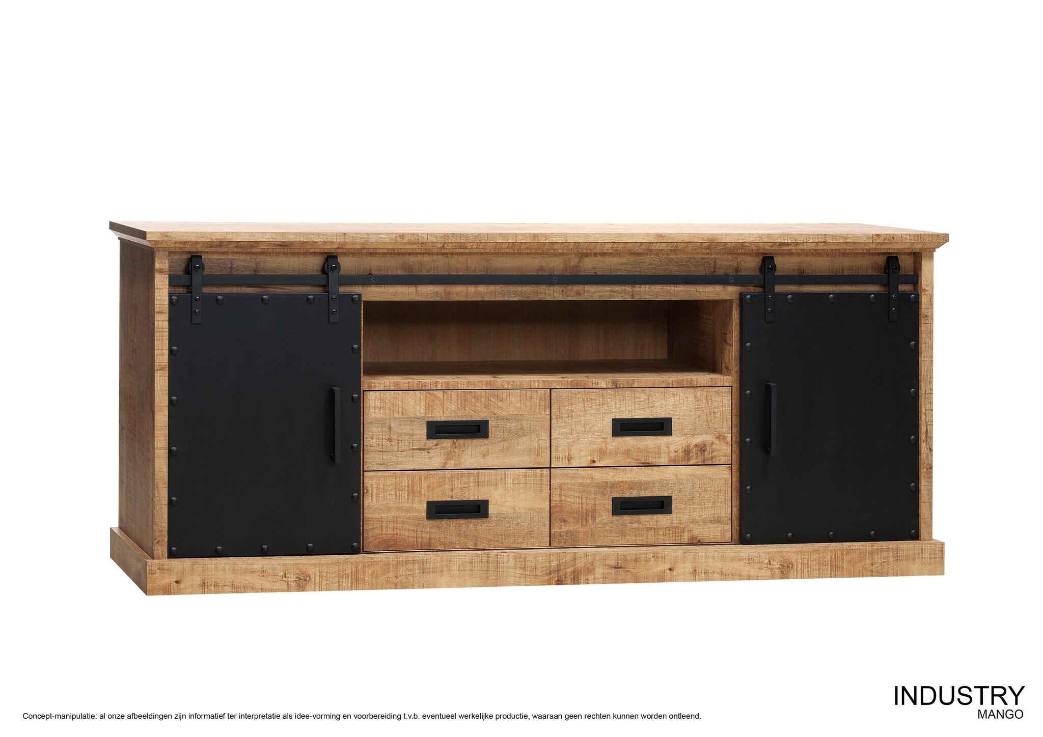 Industry sideboard 2dr-2la-1 wide-1