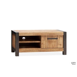 City tv cabinet low 1dr-2 open compartments