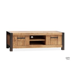 City tv cabinet low 2dr-2 open compartments