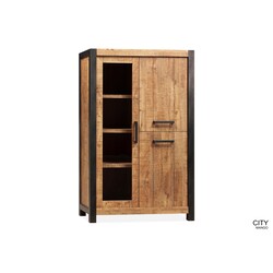 City combikast 1dr glas / 2 deurs
