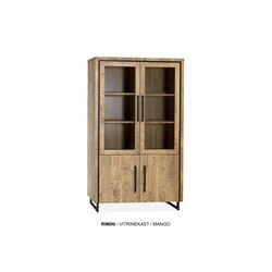 Rimini Vitrine 2 dr Glas - 2 Türen
