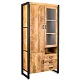 Display case Brev with glass door right | 3 doors | 3 drawers