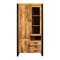 Display case Brev with glass door right | 3 doors | 3 drawers