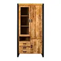 Display case Brev with glass door left | 3 doors | 3 drawers