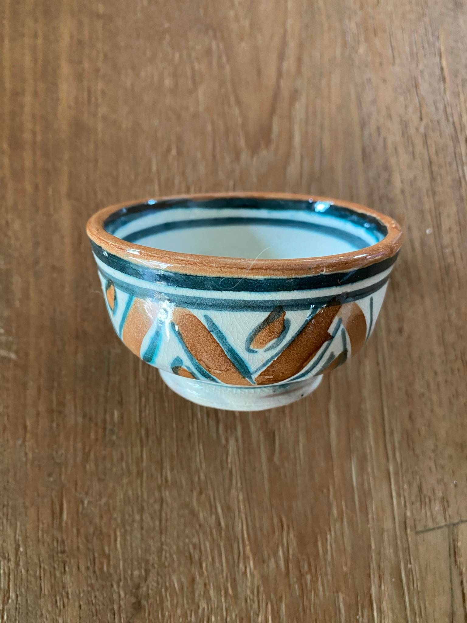 Mijn Argan Poterie fait à la main vert - bleu - marron