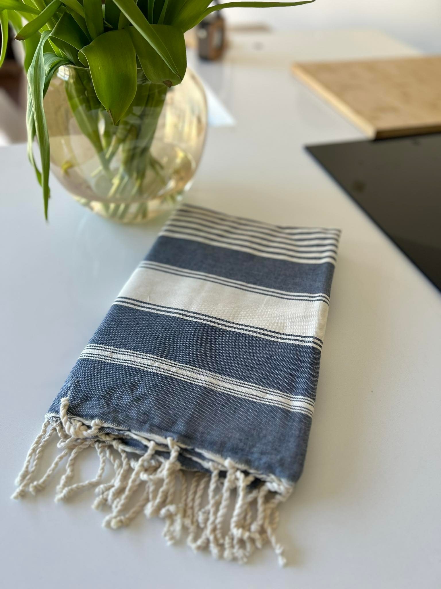 Mijn Argan Traditionele hamamdoek blauw