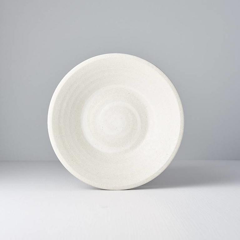 Recycled White Sand shallow bowl 23cm