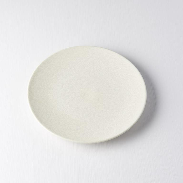 Ivory Crazed Design Round Plate 22cm