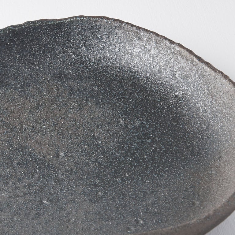 Stone slab plate Onigiri high rim 25cm x 3.5cm