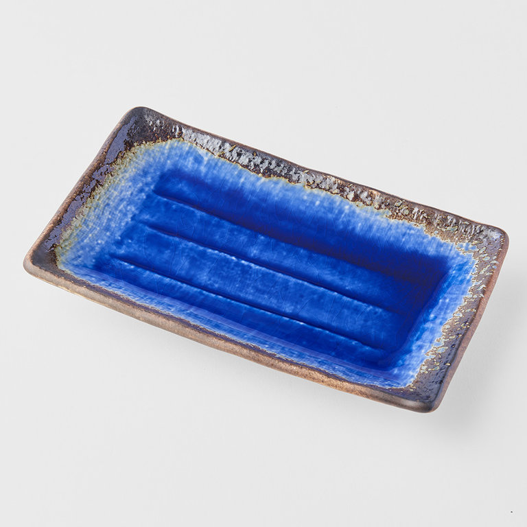Cobalt Blue sushi plate Rectangle 21cm x 13cm