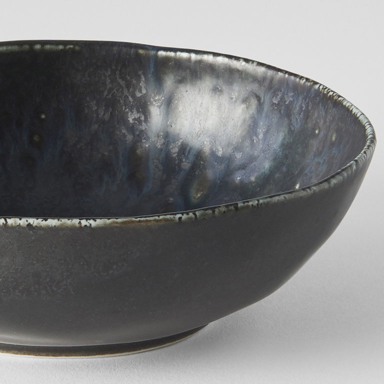 BB Black open oval bowl 14cm x 13cm x 4cm
