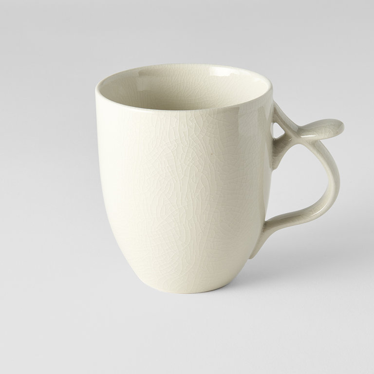 Mug with handle & thumb rest white 11cm