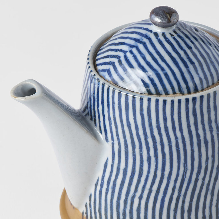 Wavy lines teapot 12.5cm 400ml