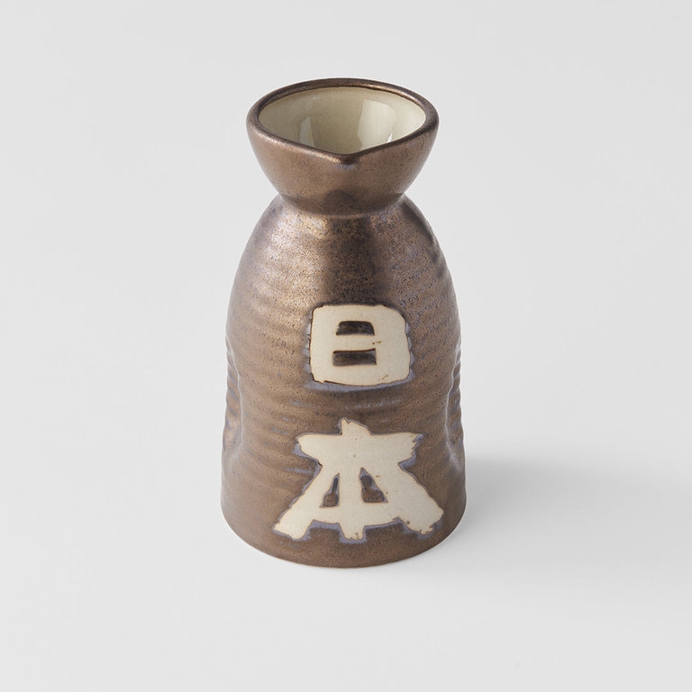 Sake Jug Copper With Kanji Large