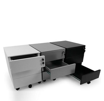 Ergonice Office Ergonomics Verrijdbaar Ladeblok Voor Onder Bureau - 3 Laden