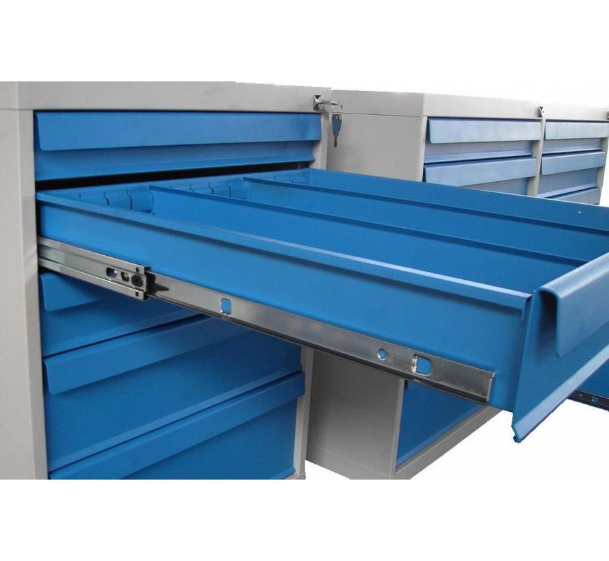 Verrijdbare Gereedschapswagen Met 10 Laden In De Kleur Grijs/Blauw