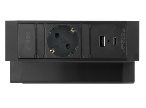 Filex Workspace Solutions Bureaustopcontact 1x stroom + USB A/C lader