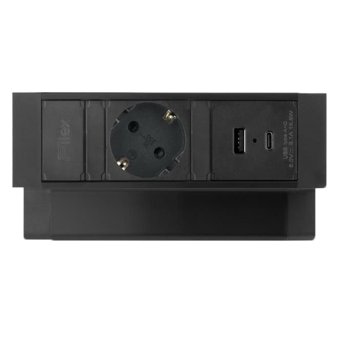 Filex Power Desk Up 2.0 Voorzien Van 1x230v & 1x USB A+C Charger