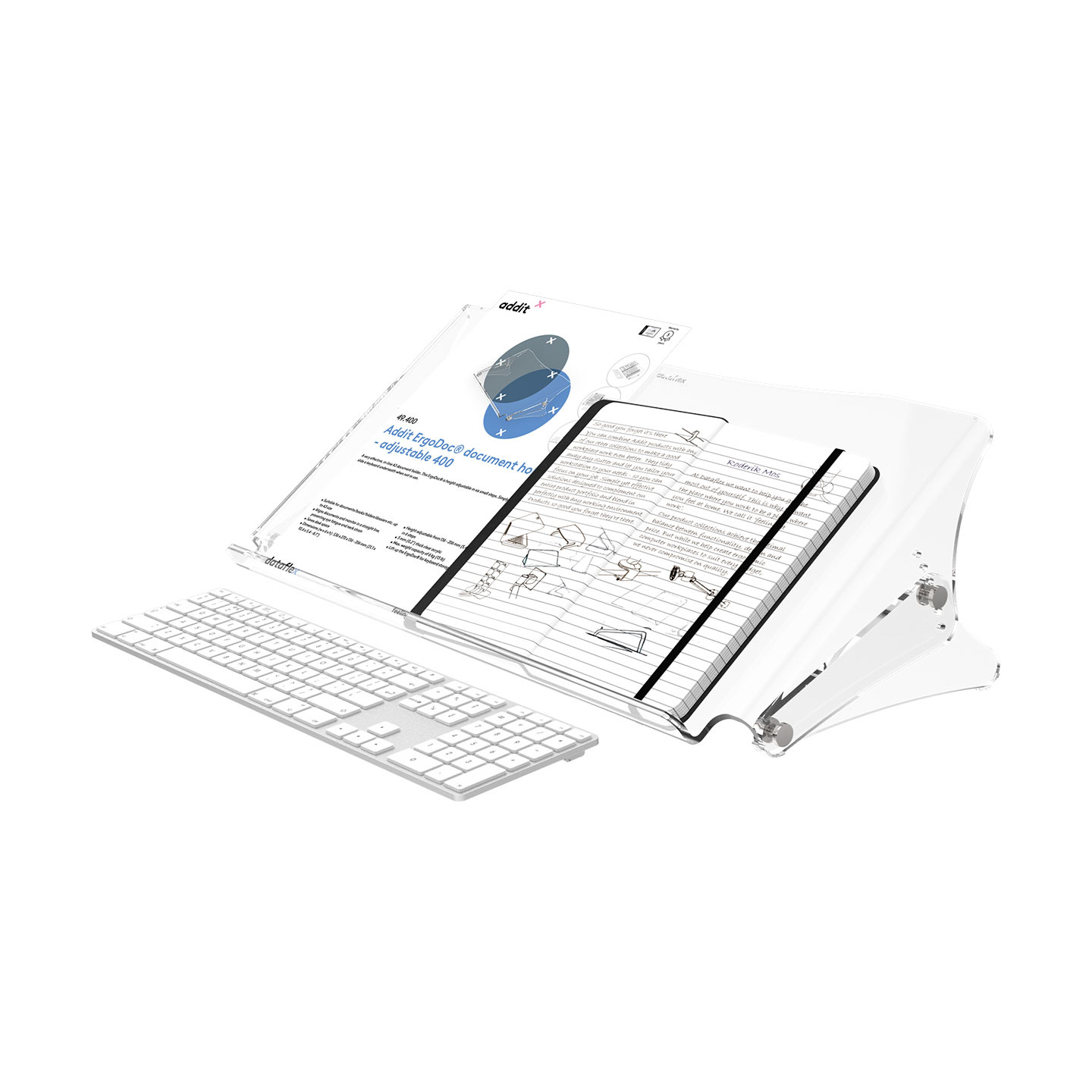 Dataflex Brede Documenthouder - Staanofzitten.nl