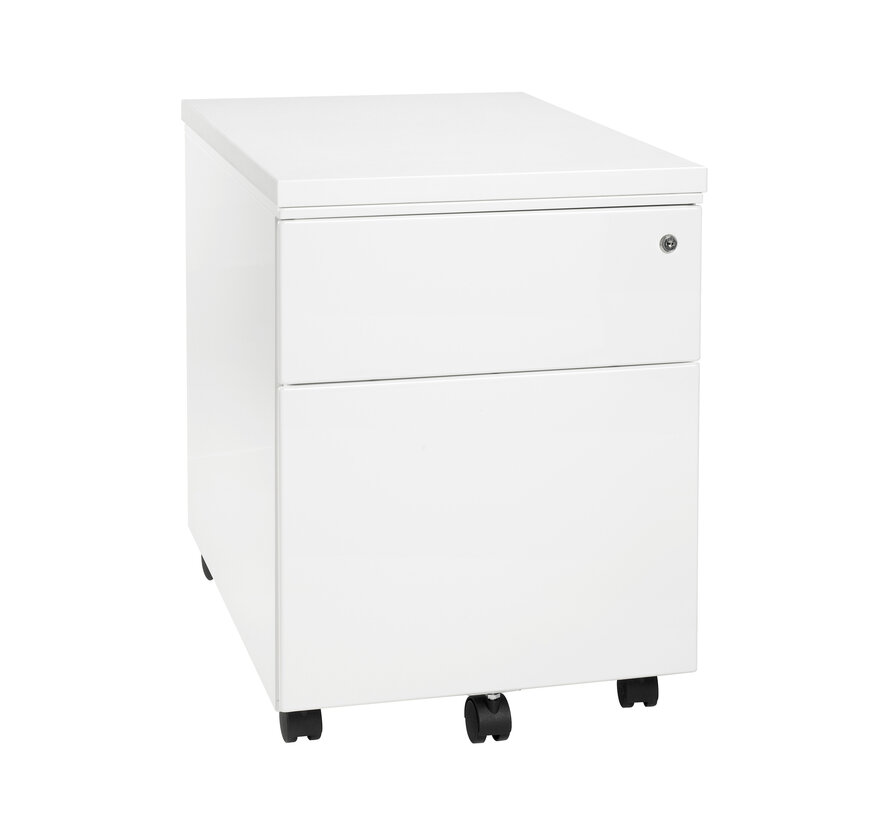 Verrijdbaar Ladekastje Voor Onder Bureau Met 2 Laden