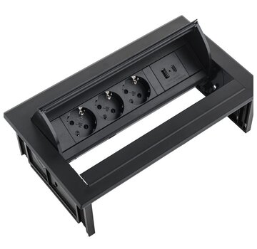 Filex Workspace Solutions Bureau Inbouw Stopcontact 3x Stroom + USB A/C