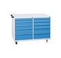 Verrijdbare Gereedschapswagen Met 10 Laden In De Kleur Grijs/Blauw