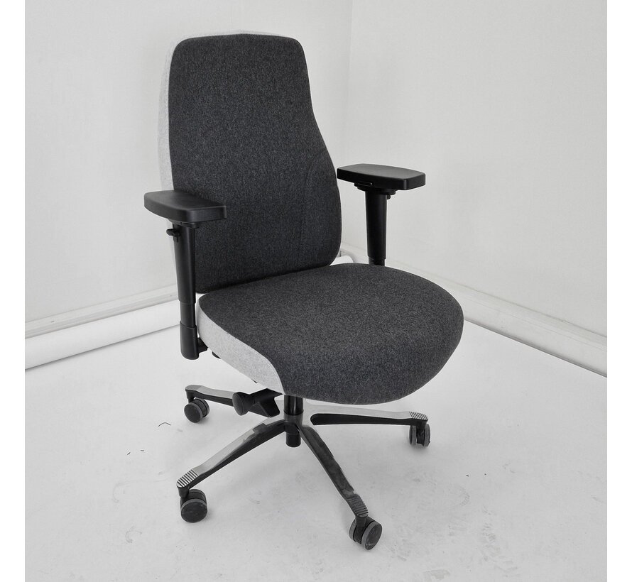 Tweedekans - Therapod X2 High End Bureaustoel Met XL Traagschuim Zitting En Wolvilt Bekleding