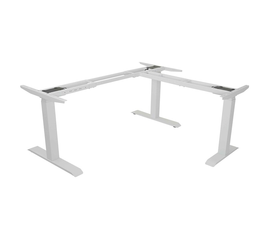 Triple+ Elektrisch Verstelbaar Hoekbureau Los Frame
