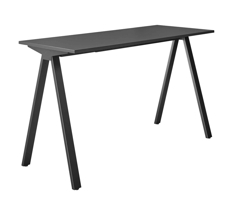Lambda Rechte Bartafel Met V-Poot In De Kleur Zwart