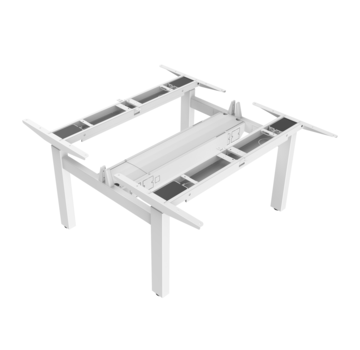 Flex-Bench Flex Duo Ivoorwit Dubbel Zit-Sta Bureauframe