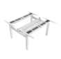 Flex Duo Ivoorwit Dubbel Zit-Sta Bureauframe