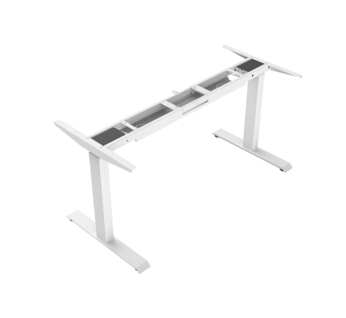 Flex-Bench Flex Single Ivoorwit Zit-Sta Bureauframe
