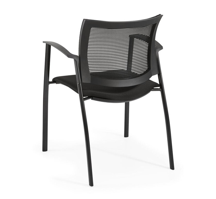 Vergaderstoel Zenso Met Mesh Rugleuning en Armleggers