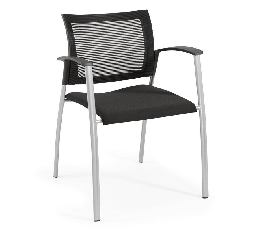 Vergaderstoel Zenso Met Mesh Rugleuning en Armleggers
