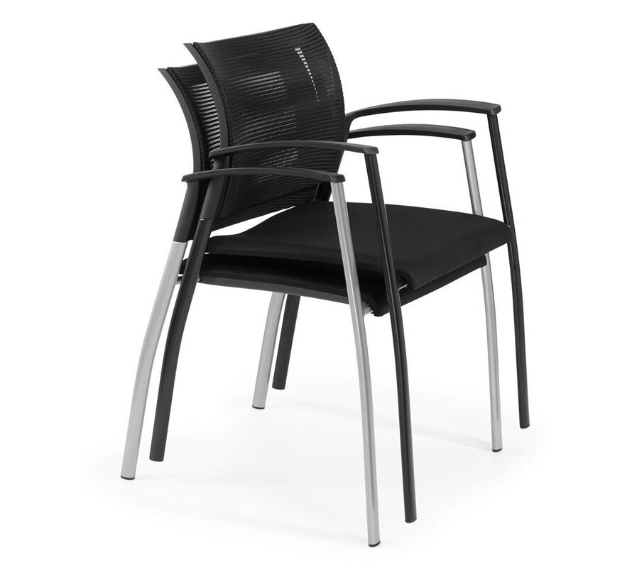 Vergaderstoel Zenso Met Mesh Rugleuning en Armleggers
