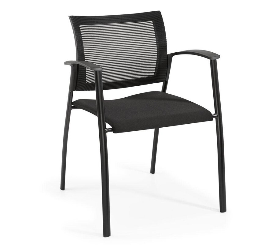 Vergaderstoel Zenso Met Mesh Rugleuning en Armleggers