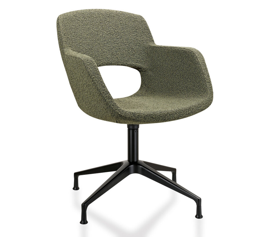 Vergaderstoel Pine Met Bouclé Bekleding