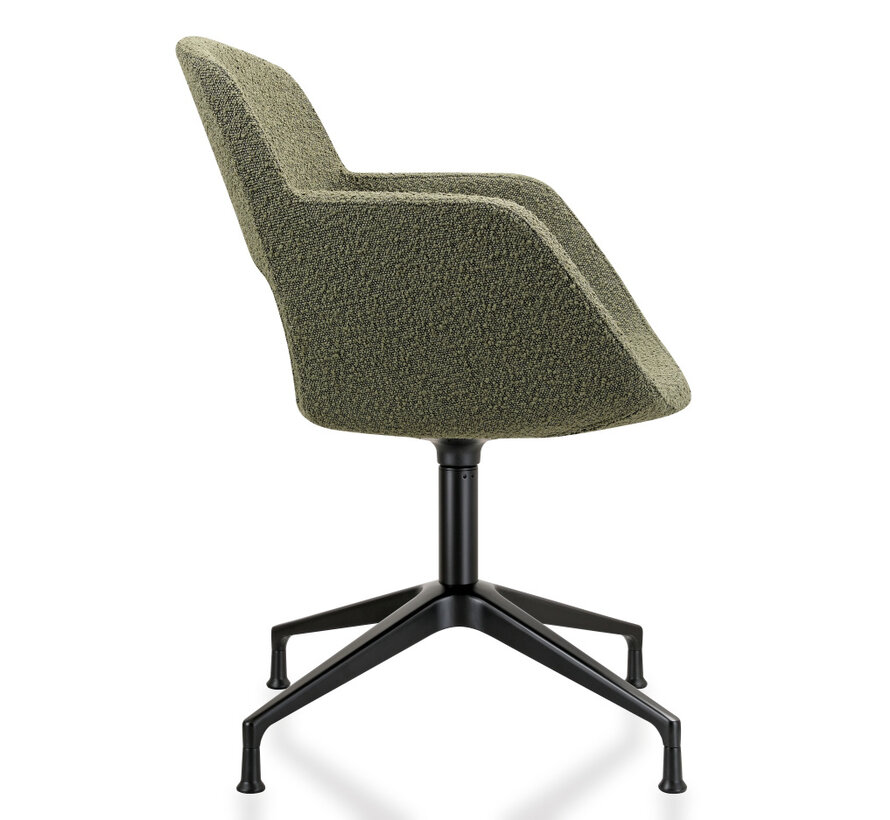 Vergaderstoel Pine Met Bouclé Bekleding