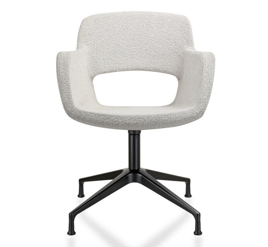 Vergaderstoel Pine Met Bouclé Bekleding