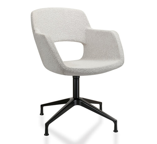 Vergaderstoel Pine Met Bouclé Bekleding