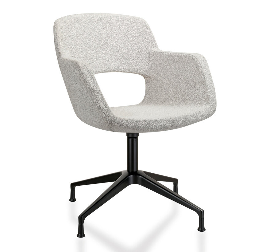 Vergaderstoel Pine Met Bouclé Bekleding