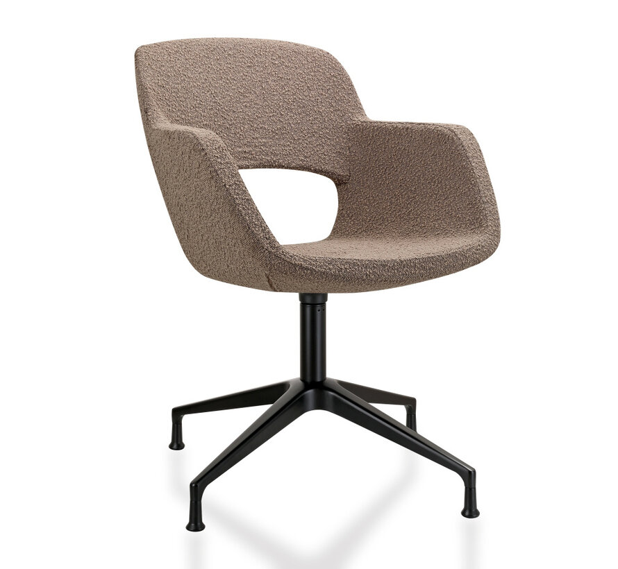 Vergaderstoel Pine Met Bouclé Bekleding