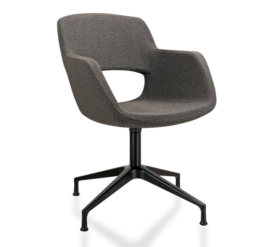 Vergaderstoel Pine Met Bouclé Bekleding
