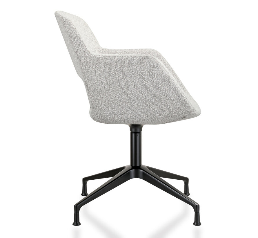 Vergaderstoel Pine Met Bouclé Bekleding
