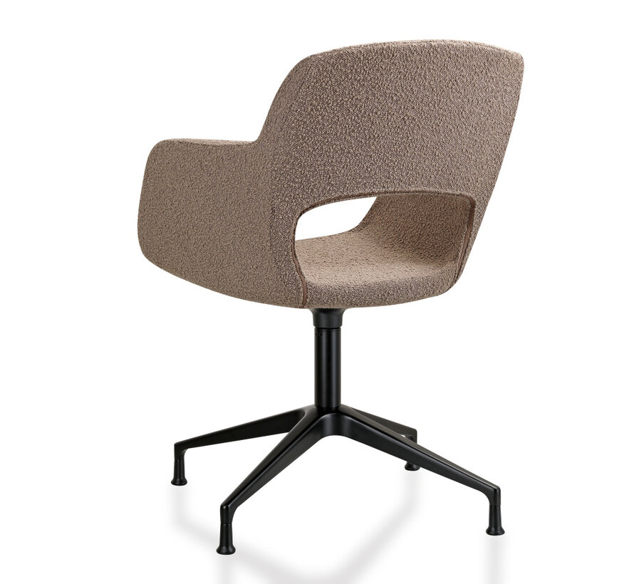 Vergaderstoel Pine Met Bouclé Bekleding