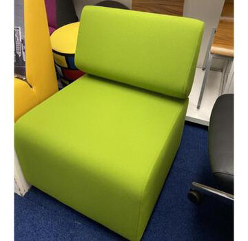 Wachtbank / Wachtkamerbank 1-Zit Groen - Showmodel