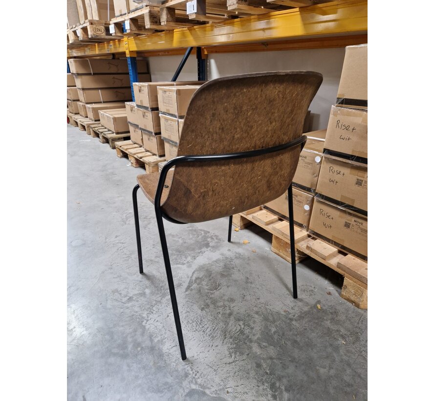 Vepa Biomateriaal Stoel – Hennep/Hars Kuip – Zwarte Poten