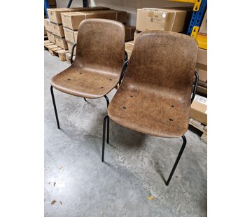 Vepa Biomateriaal Stoel – Hennep/Hars Kuip – Zwarte Poten